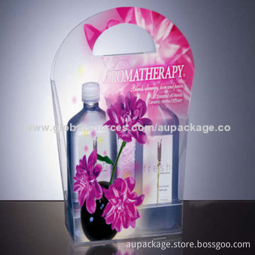 Plastic Box with Handle, PVC or PET Material, Suitable for Wine